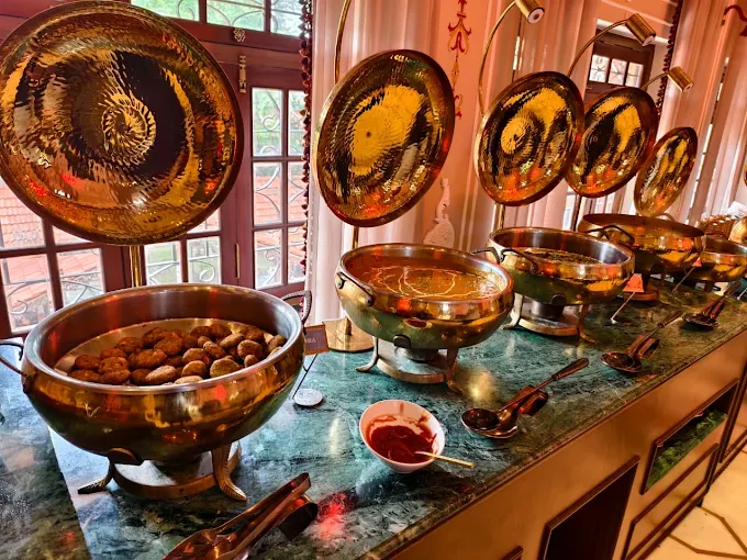Buffet presentation in the restaurant