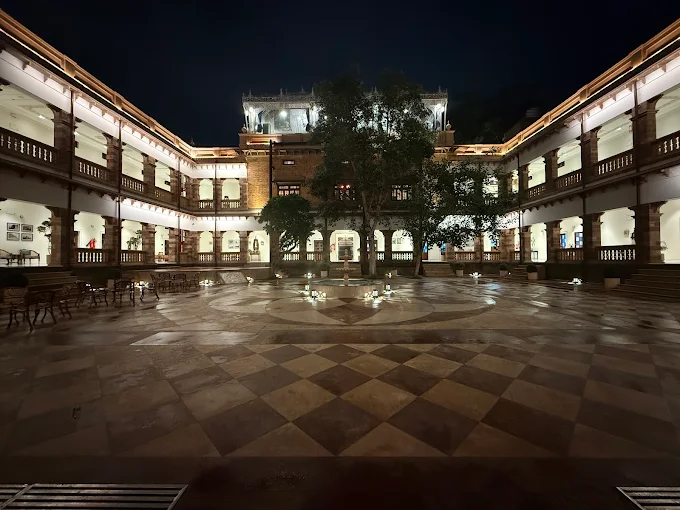 Courtyard at night
