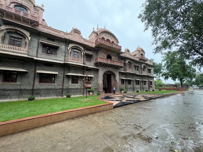 Heritage facade during monsoon weather