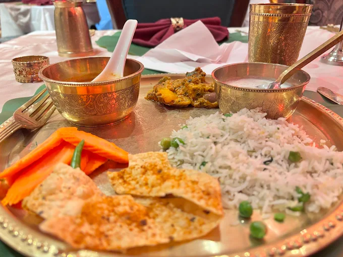 Indian meal presentation