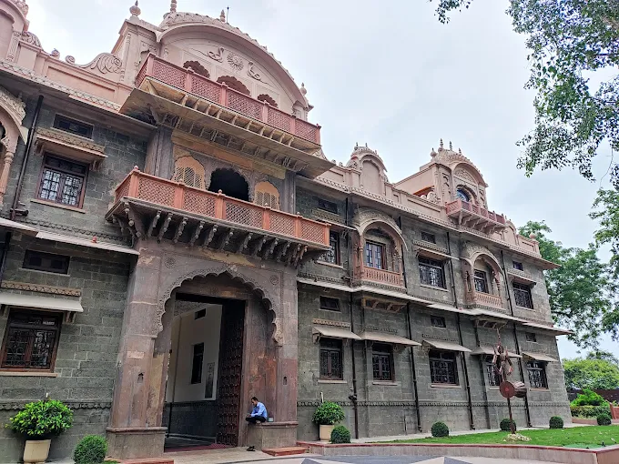 Main entrance with ornate stone architecture