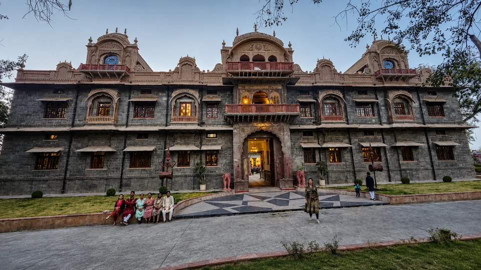 Front view of the heritage hotel in daylight