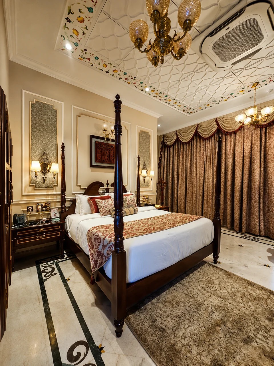 Elegant heritage bedroom with classic furniture