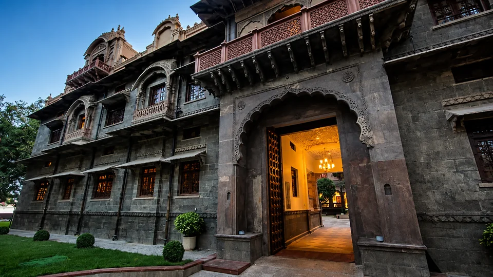 Heritage entrance at dusk