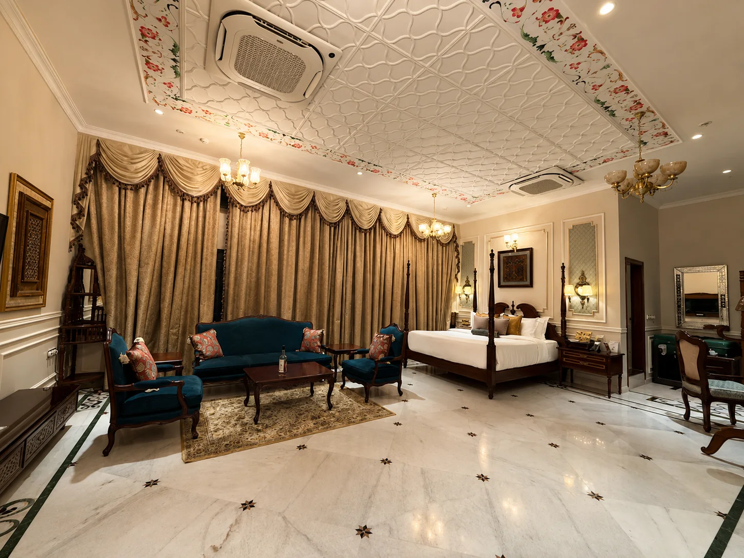 Spacious heritage suite lounge